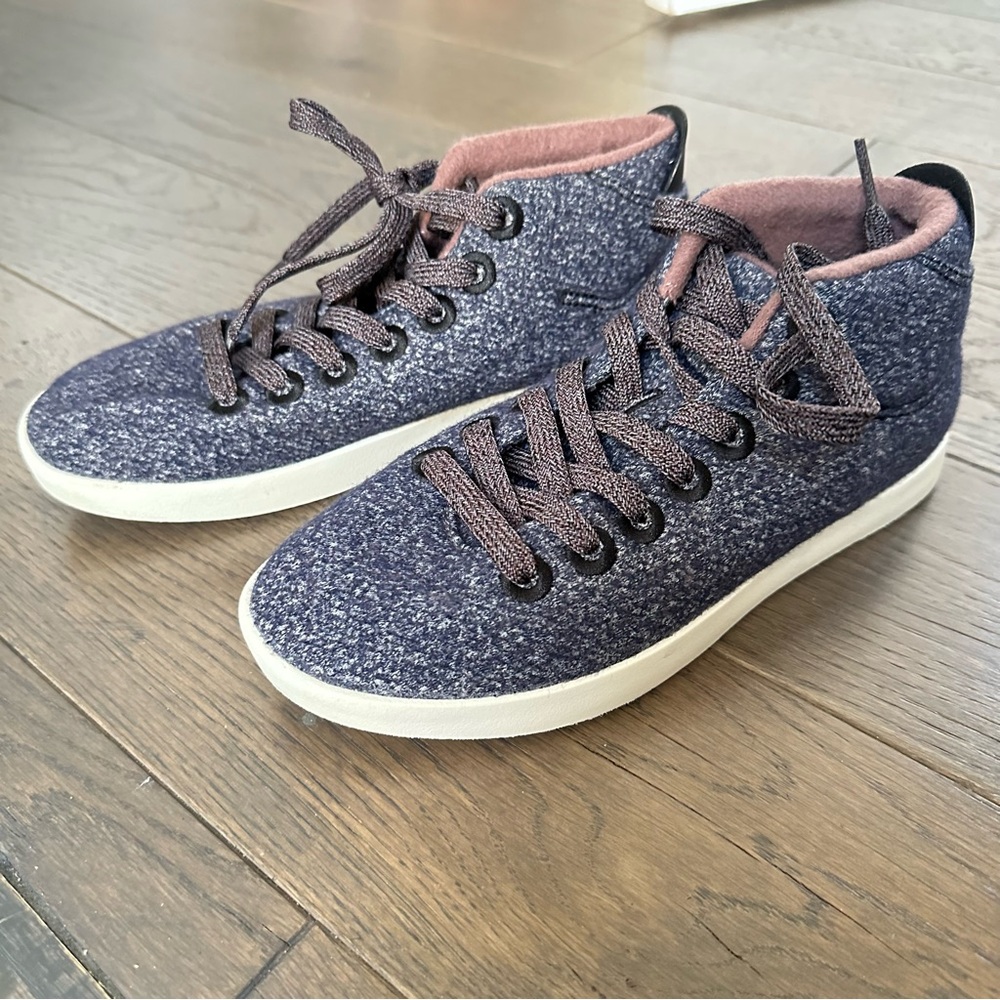 Allbirds Wool Piper Mid Sneakers Gray Size 6 - Picture 5 of 9